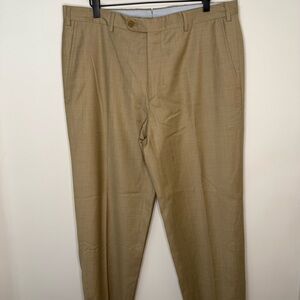 Neiman Marcus Trousers Loro Piana Fabric Super 130s Wool Italy Men's Size 36 Tan
